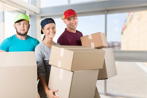 Professional removals planning in Grangepark with moving boxes