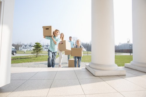 Storage facility safety overview with secure access and managed walkways