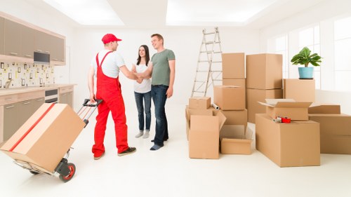 Organised self storage unit interior in Grangepark