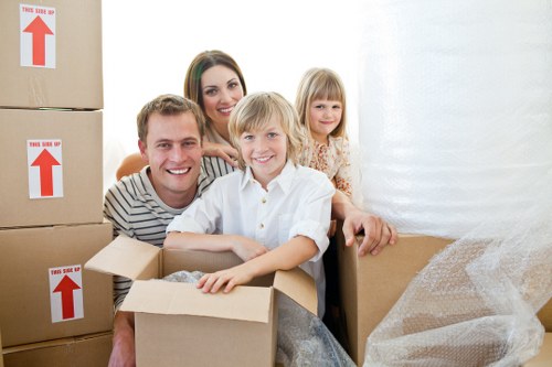 Family using short-term storage in Grangepark during a house move